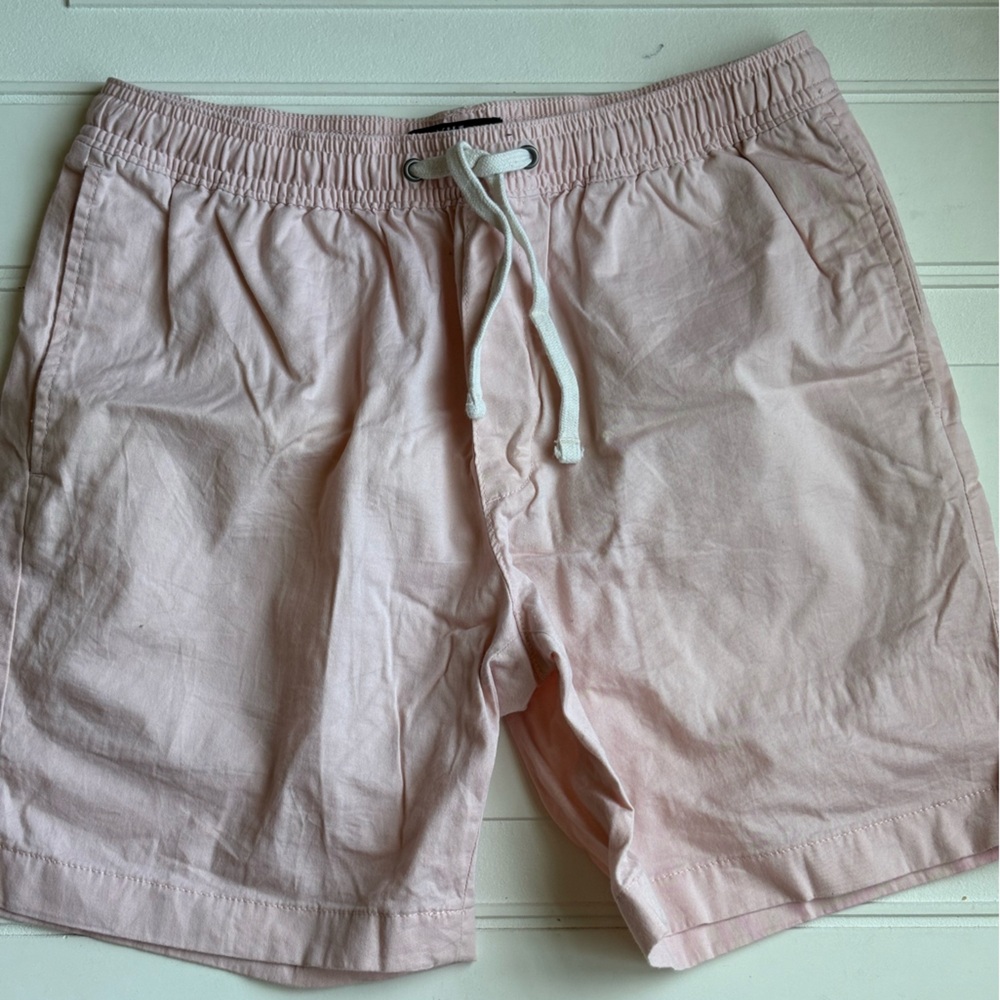 J. Crew Men’s Elastic Waist Chino Shorts Light Pink Small